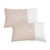 SOGA 2X 35cm Contemporary Beige Two-Tone Block Design Throw Pillow