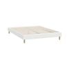 Oikiture White Boucle Bed Frame Base -Queen