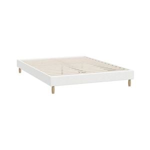 Oikiture White Boucle Bed Frame Base -Queen