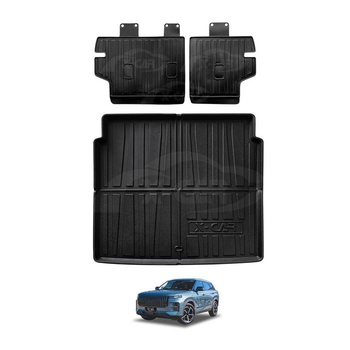 Boot Liner Set For Jaecoo J7 Lower Boot Level 2024-onwards All Weather Heavy Duty Trunk Back Seat Protector Cargo Kick Mats