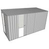 Build-a-Shed 1.5 x 3.7 x 2m Sliding Door Tunnel Shed with Sliding Side Door - Zinc