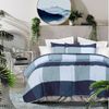 Pure Cotton Super King Bedspread Set with extra Standard Pillowcases - Blue Box