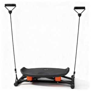 Simulate Ski Training Board Non-Slip Slide Stepper Training Machine with 2 Resistance Bands