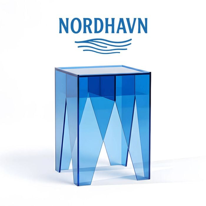 Nordhavn Modern Blue Acrylic Bedside Table