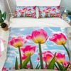 3D Pink Garden 271 Bed Pillowcases Quilt King Size