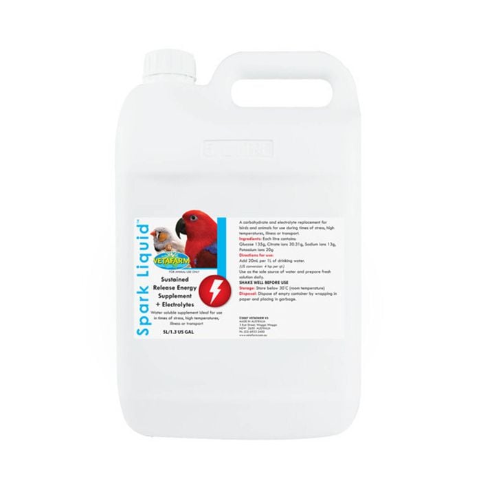 Vetafarm Spark Liquid Concentrate Energy Electrolyte Bird 5l