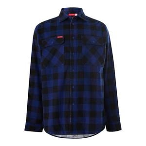 Hard Yakka Blue Long Sleeve Checked Flannel - Size 2XL
