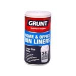 Grunt 34L White Home And Office Bin Liners - 50 Pack