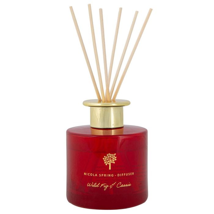 Nicola Spring Reed Diffusers 200ml - Wild Fig & Cassis - Pack Of 3 - Autumn Spiced Fragrance With 6 Reeds Each Scent