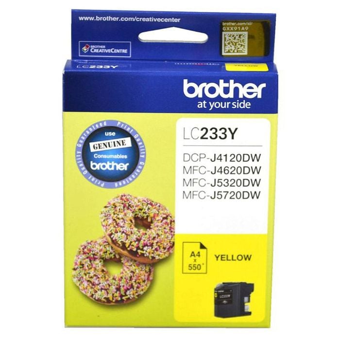 Brother GENUINE Original Brother Ink Cartridge Toner LC233Y YELLOW Inkjet 550 Pages