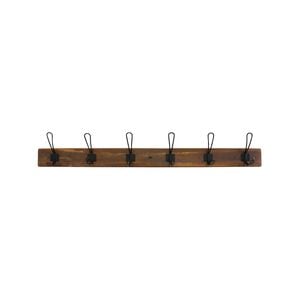 Adoored 6 Double Black Hook Rustic Board Deco Hook Rack