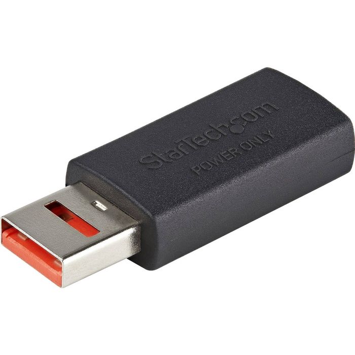 StarTech USB Data Blocker Adapter – Secure Charging, USB-A Male to Female, Blocks Data Transfer