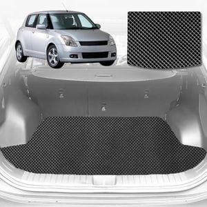 6D Diamond Car Boot Mat for Suzuki Swift Auto2004-2010-Hatch-Cargo Mat-Black-Outback GT