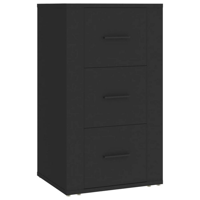 vidaXL Sideboard Black Buffet Cabinet Drawer Storage Cupboard