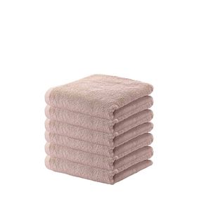 6 Pack - Luxury Egyptian Cotton Bath Towel 70x130cm - Dusty Pink