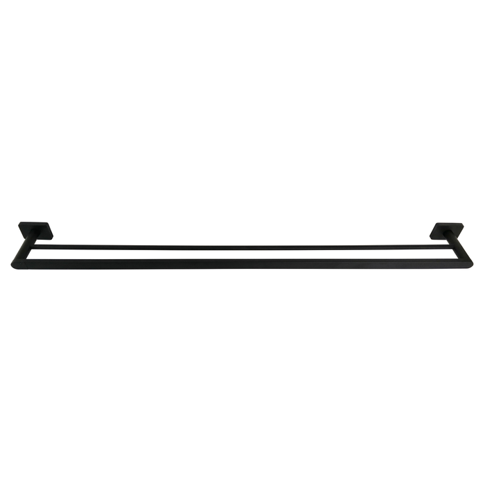 Barelli 900mm Matte Black Rigoni Double Towel Rail