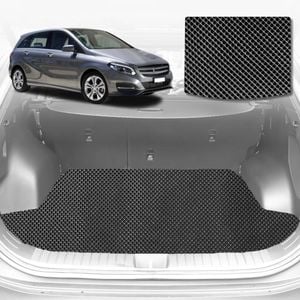 6D Diamond Car Boot Mat for Mercedes-Benz B-Class (W246)2011-2018-Hatch-Cargo Mat-Black-Outback GT