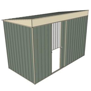 Build-a-Shed 1.5 x 3 x 2m Single Sliding Side Door Skillion Shed - Green