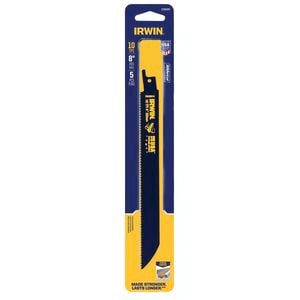 Irwin 8" 10TPI Bi-Metal General Purpose Cutting Reciprocating Saw Blade - 5 Pack