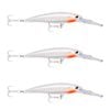 3x Rapala 12cm X Rap Magnum 15 Deep Diving Trolling Lures - Glass Ghost