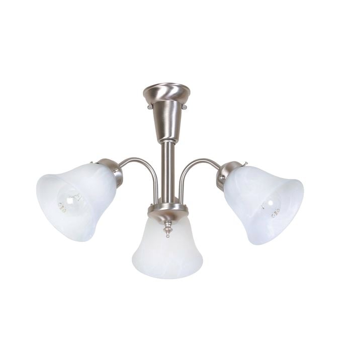 Brilliant Brushed Chrome D.I.Y. Carla 3 Light Pendant