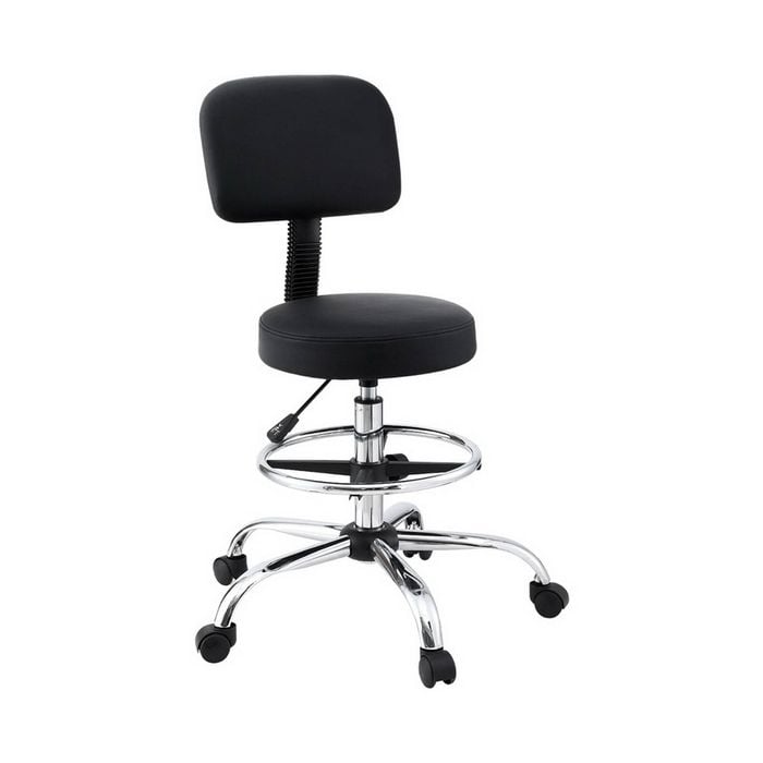 Artiss Office Chair Drafting Computer Standing Desk Chairs Ergonomic PU Black