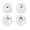 Arlec White Wall Fan Replacement Knob  - 4 Pack