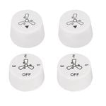 Arlec White Wall Fan Replacement Knob  - 4 Pack