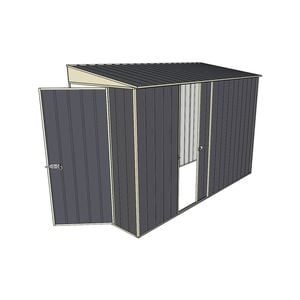 Build-A-Shed 1.2 x 3.0 x 2.0m Skillion Single Sliding Side Door Shed - Grey