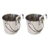2PK Superior Pet Essentials Flat Sided Bucket 1.9L