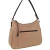 Milleni Women's Handbag Vegan Leather Contemporary Fashion Tote Bag Beige