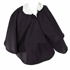 Wheelchair Thermal Poncho With Hood - Fleece-lined Windproof Blanket For Adults