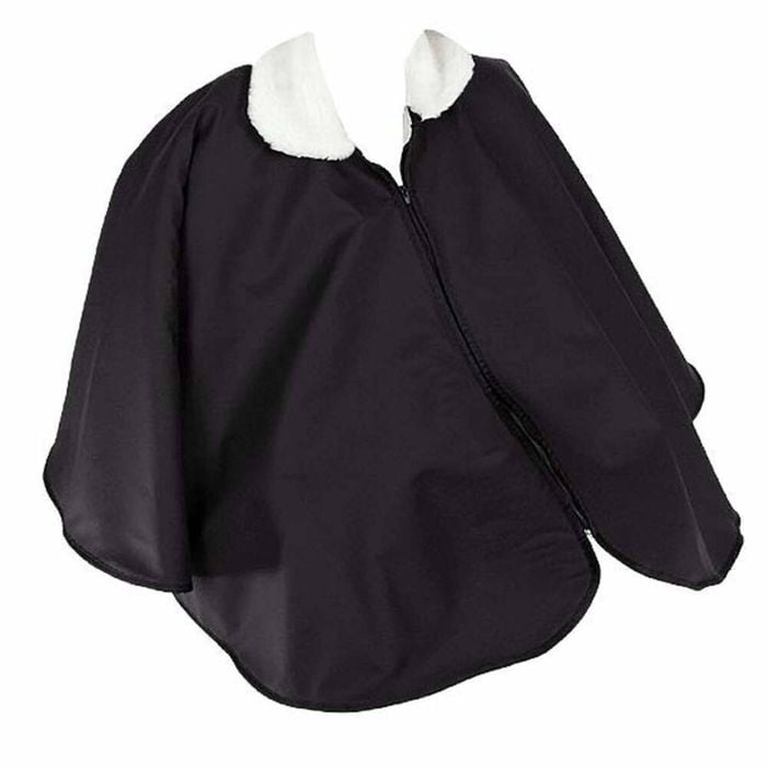 Wheelchair Thermal Poncho With Hood - Fleece-lined Windproof Blanket For Adults