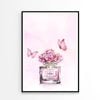 Pink Floral Perfume Butterflies   Print 100% Australian Made 60x90cm  (Poster)