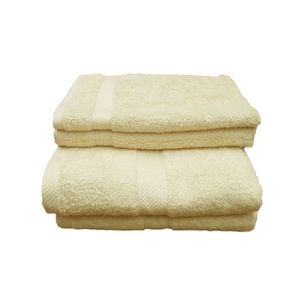 Pack of 4 Cotton Bath Towel Set Butter