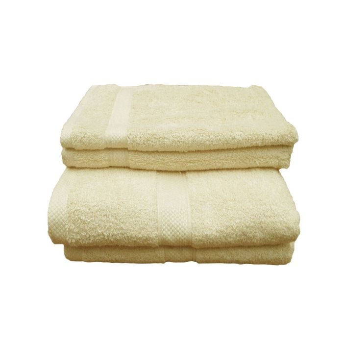 Pack of 4 Cotton Bath Towel Set Butter