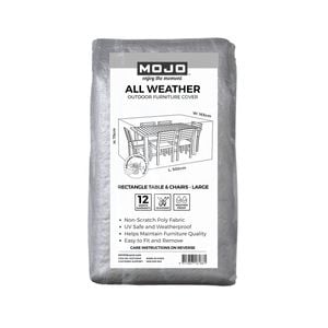 Mojo Large All Weather Rectangle Table And Chairs Outdoor Furniture Cover
