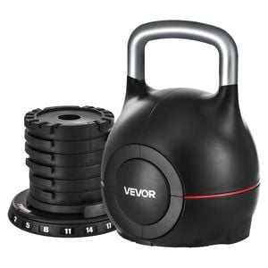Vevor Kettlebell Black With 7 Weight Levels Die-cast Aluminum And Durable Abs Material For Training