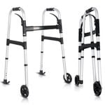 Altus Lightweight Aluminium Folding Walking Frame Adjustable Height Mobility Walker for Seniors