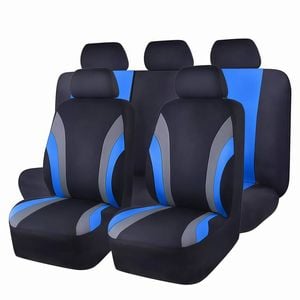Catzon Car Seat Covers Full Set Vehicle Front And Rear Seat Protectors For Suvs Trucks-blue