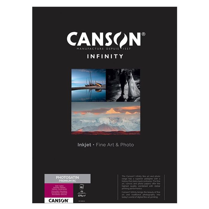Canson PhotoSatin Premium RC 270gsm A2 x 25 Sheets