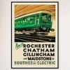 Galrie Southern Railway Vintage Poster of Rochester, Chatham, Gillingham and Maidstone, Black Frame, A4 21 x 30cm (8 x 12inch)