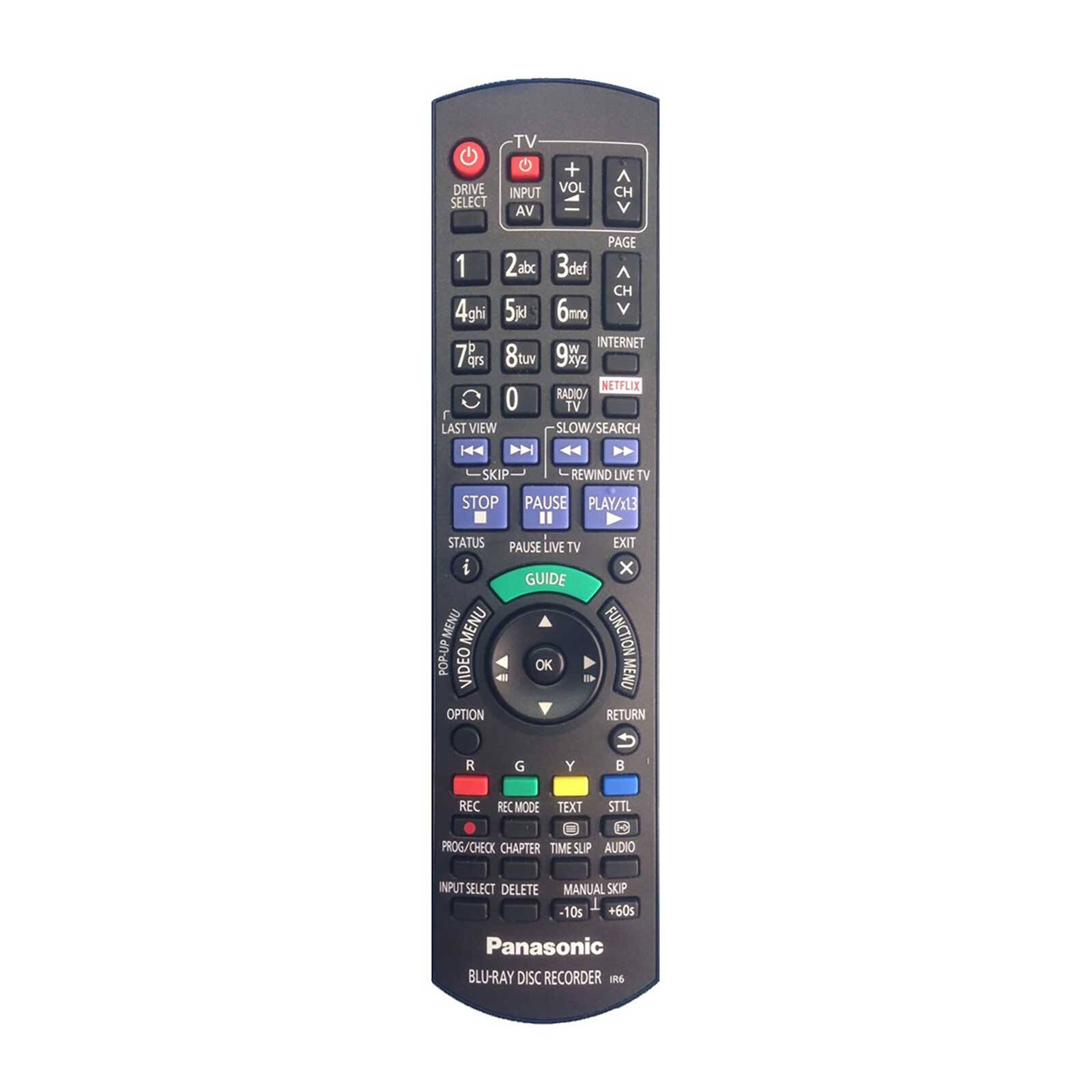 Panasonic BD IR6 リモコン N2QBYB000048 Panasonic N2QAYB000980 Genuine Original DVR Remote Control