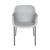 Sk Designer Living | Milan Fabric Dining Chair - Textured Light Grey