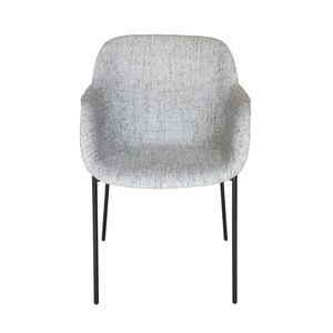 Sk Designer Living | Milan Fabric Dining Chair - Textured Light Grey