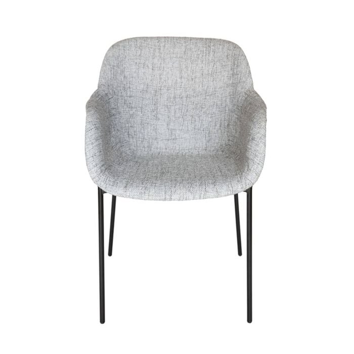 Sk Designer Living | Milan Fabric Dining Chair - Textured Light Grey