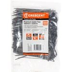 Crescent 150 x 3.6mm Black Cable Ties - 500 Pack