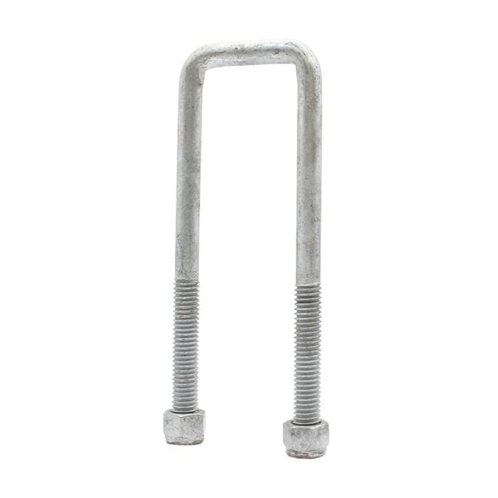 Sunrise U-bolts With Nyloc Nut 1/2" Galvanised - 45mm Square, 170mm - Ub45s170g
