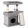 Pawz Cat Tree Tower Large Perch Condo Sisal Scratcher for Indoor Felines Grey