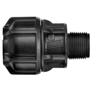 Philmac 16mm x 1/2" Poly x BSP Metric Pipe Male End Connector